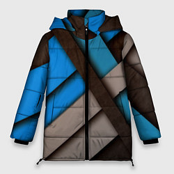 Куртка зимняя женская Геометрия линии спорт, цвет: 3D-красный