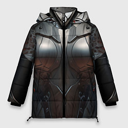 Куртка зимняя женская Женщина киборг, цвет: 3D-светло-серый