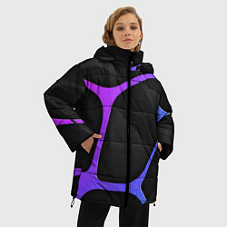Куртка зимняя женская Яркие ячейки, цвет: 3D-красный — фото 2