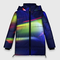 Женская зимняя куртка Разные абстрактные цветные свечения во тьме