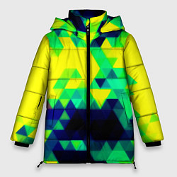 Женская зимняя куртка Yellow green texture