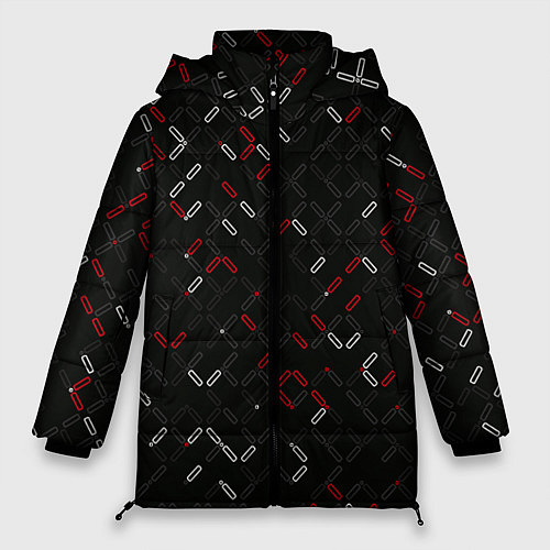 Женская зимняя куртка Текстурный узор / 3D-Светло-серый – фото 1