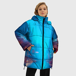 Куртка зимняя женская Улица мегаполиса-арт, цвет: 3D-черный — фото 2