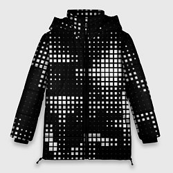 Женская зимняя куртка Pixel art - abstraction