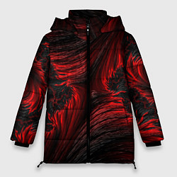 Куртка зимняя женская Red vortex pattern, цвет: 3D-светло-серый