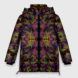 Женская зимняя куртка Цветная психоделика