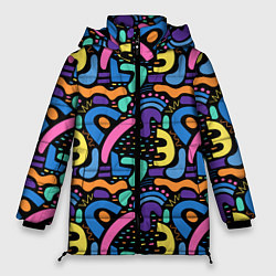 Женская зимняя куртка Multicolored texture pattern