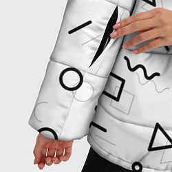 Куртка зимняя женская Разные геометрические фигуры, цвет: 3D-светло-серый — фото 2