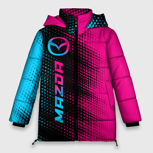 Женская зимняя куртка Mazda - neon gradient: по-вертикали / 3D-Черный – фото 1