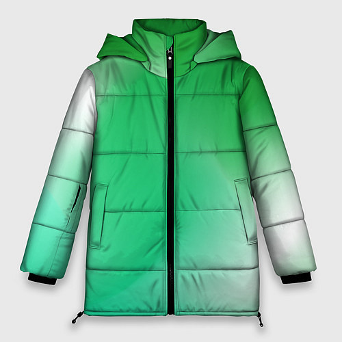 Женская зимняя куртка Градиент зеленый / 3D-Черный – фото 1