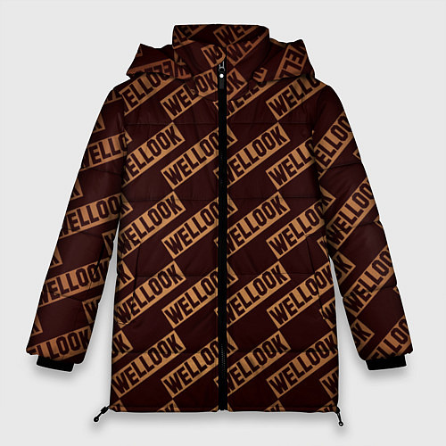 Женская зимняя куртка Word text patterns / 3D-Черный – фото 1