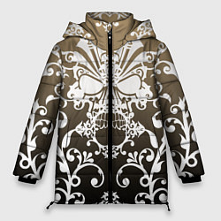 Куртка зимняя женская Череп с узорами, цвет: 3D-черный