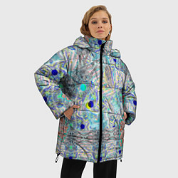 Куртка зимняя женская Абстракция Фиона, цвет: 3D-светло-серый — фото 2