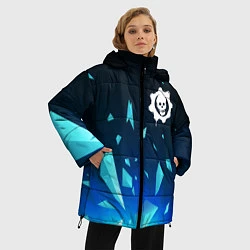 Куртка зимняя женская Gears of War взрыв частиц, цвет: 3D-черный — фото 2