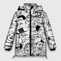 Куртка зимняя женская Сборник мемов, цвет: 3D-светло-серый