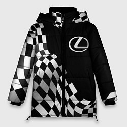 Куртка зимняя женская Lexus racing flag, цвет: 3D-черный