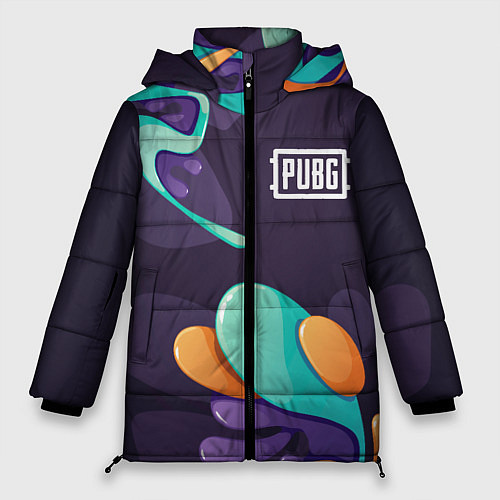 Женская зимняя куртка PUBG graffity splash / 3D-Черный – фото 1