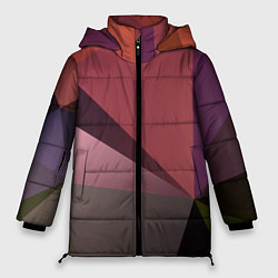 Куртка зимняя женская Разные треугольники и геометрия, цвет: 3D-светло-серый