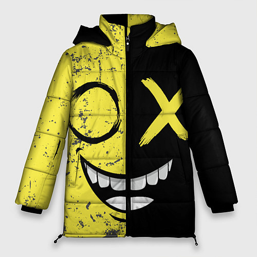 Женская зимняя куртка Смайлик с улыбкой / 3D-Черный – фото 1