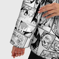 Куртка зимняя женская Anime hentai ahegao, цвет: 3D-светло-серый — фото 2