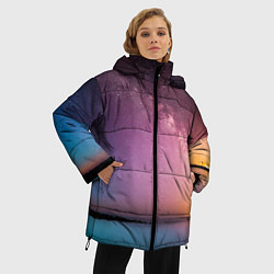 Куртка зимняя женская Магический космос, цвет: 3D-светло-серый — фото 2