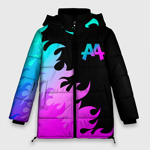 Женская зимняя куртка Asking Alexandria неоновый огонь / 3D-Черный – фото 1