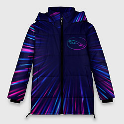 Куртка зимняя женская Jaguar neon speed lines, цвет: 3D-черный