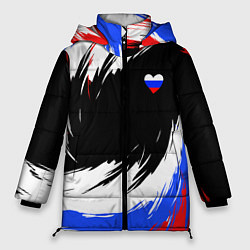 Женская зимняя куртка Сердечко Россия - мазки кисти