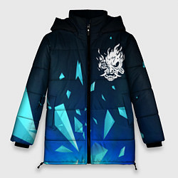 Куртка зимняя женская Cyberpunk 2077 взрыв частиц, цвет: 3D-черный