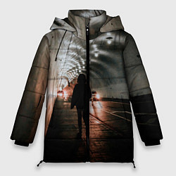 Куртка зимняя женская Ночной тоннель, цвет: 3D-черный