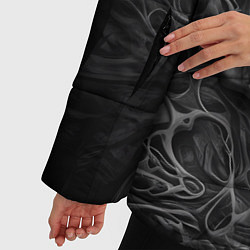 Куртка зимняя женская Череп в стиле Гигера, цвет: 3D-светло-серый — фото 2