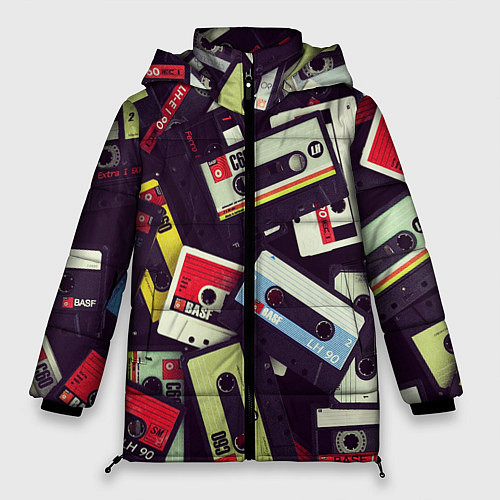 Женская зимняя куртка Кассета 90-е / 3D-Светло-серый – фото 1