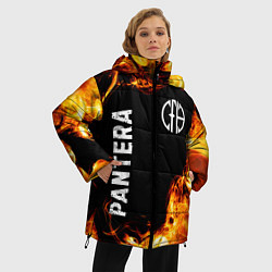 Куртка зимняя женская Pantera и пылающий огонь, цвет: 3D-черный — фото 2