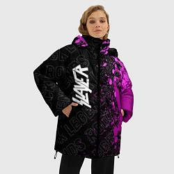 Куртка зимняя женская Slayer rock legends: по-вертикали, цвет: 3D-черный — фото 2