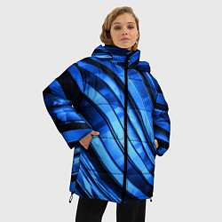 Куртка зимняя женская Темно-синий металлик, цвет: 3D-черный — фото 2