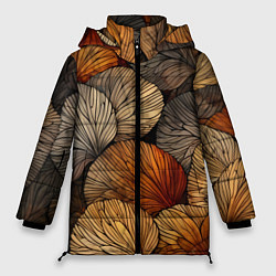 Женская зимняя куртка Листья желтые