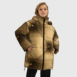 Куртка зимняя женская Текстура обивки, цвет: 3D-светло-серый — фото 2
