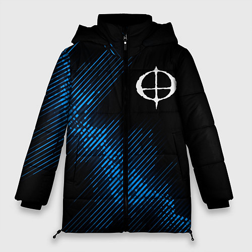 Женская зимняя куртка Ozzy Osbourne звуковая волна / 3D-Черный – фото 1
