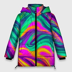 Женская зимняя куртка Градиентные цветные волны