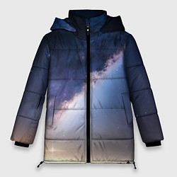 Куртка зимняя женская Звёздное небо и горы, цвет: 3D-светло-серый