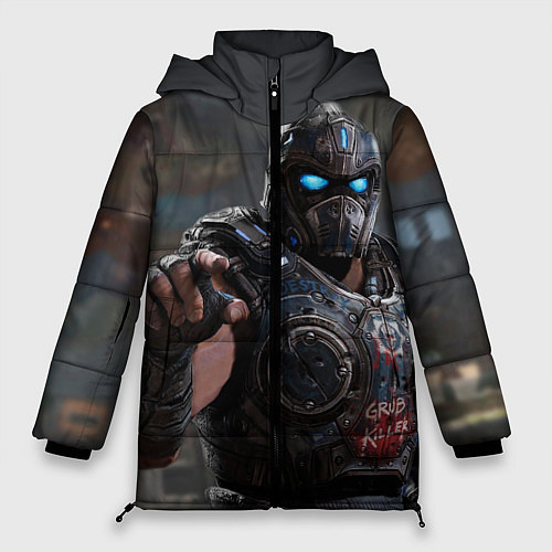 Женская зимняя куртка Gears of war Клейтон Кармайн / 3D-Светло-серый – фото 1