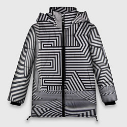 Куртка зимняя женская Обманчивый паттерн, цвет: 3D-светло-серый