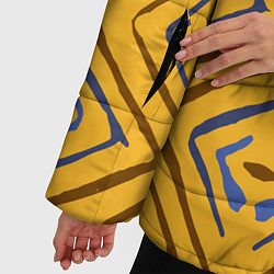 Куртка зимняя женская Золотистый паттерн, цвет: 3D-светло-серый — фото 2