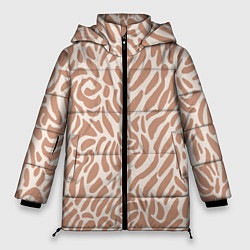 Куртка зимняя женская Африканский пятнистый узор, цвет: 3D-светло-серый