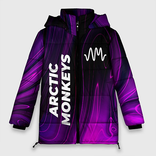 Женская зимняя куртка Arctic Monkeys violet plasma / 3D-Черный – фото 1