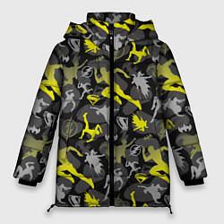 Куртка зимняя женская Pattern The Flash 2023, цвет: 3D-черный