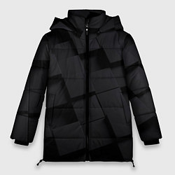 Женская зимняя куртка Чёрные геометрические блоки