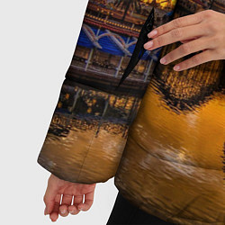 Куртка зимняя женская Река и парк развлечений, цвет: 3D-черный — фото 2