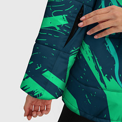 Куртка зимняя женская Бирюзовая текстура, цвет: 3D-светло-серый — фото 2