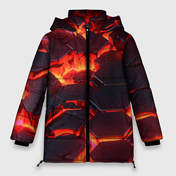 Куртка зимняя женская Огненные наносоты, цвет: 3D-красный